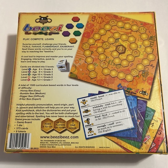 BNIB Sealed Beezi The Spelling Game - Ages 8+ Educational Family Vacation Fun - Picture 4 of 7